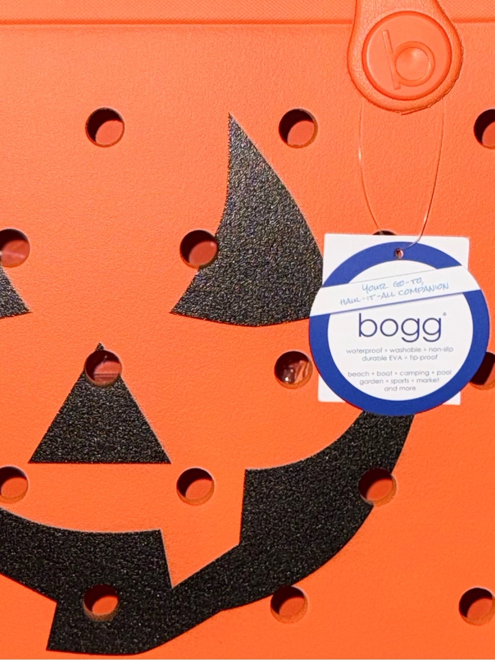 NWT Limited Edition Baby Bogg "Bogg-O-Lantern" Halloween Pumpkin Tote Bag - Picture 6 of 6